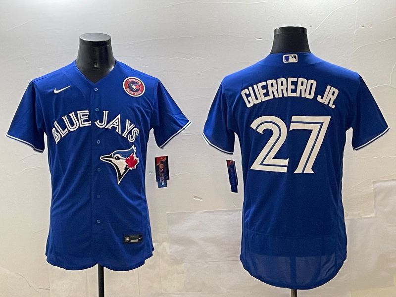 Men Toronto Blue Jays #27 Guerrero jr Blue Elite 2025 Nike MLB Jersey style 4->toronto blue jays->MLB Jersey